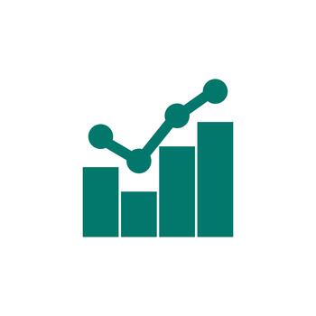 Graph solid icon for digital workspace vector