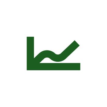 Chart Line solid icon for performance tracking vector