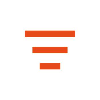 Filter solid icon for database sorting vector