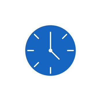 Clock solid icon for digital workspace vector