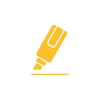 Highlight solid icon for mobile application vector
