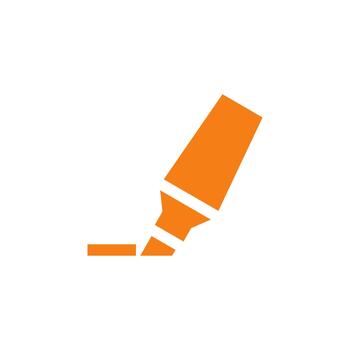 Highlight solid icon for user interface vector