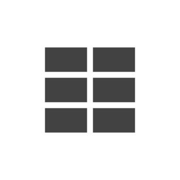 Table solid icon for interface development vector