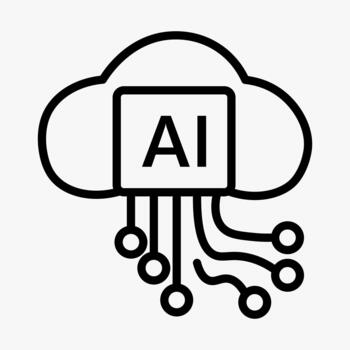 Artificial intelligence cloud computing network vector