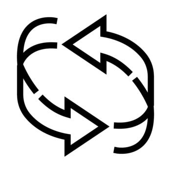Refresh circulate arrows loop cycle icon vector