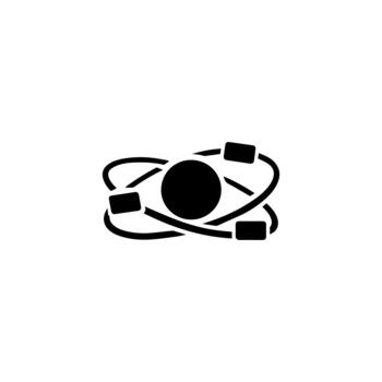 Data Processing Hub Network icon vector