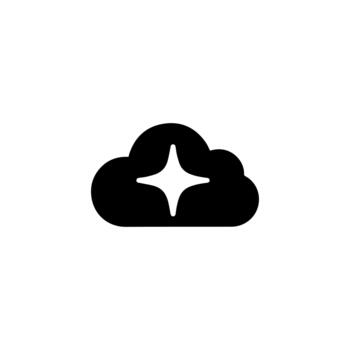 Cloud AI Sync Data icon vector