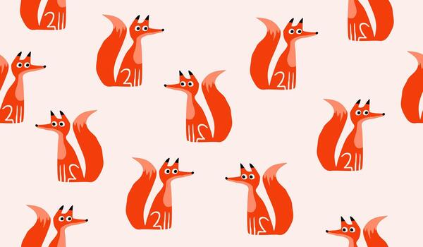 rojo zorro modelo antecedentes diseño vector