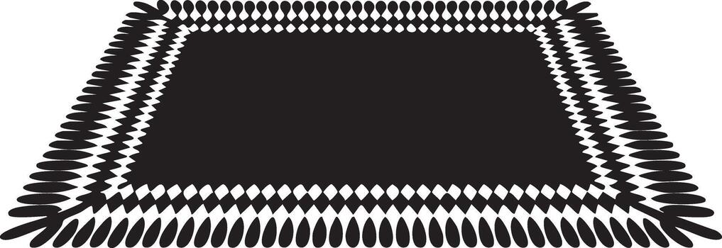 rectangular frame design with perspective decorative geometric pattern border vector