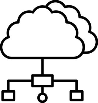tecnología de computación en la nube vector