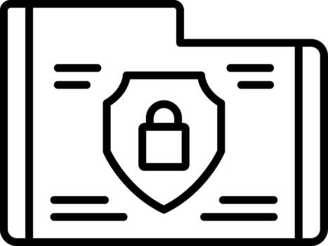 carpeta acceso seguridad vector