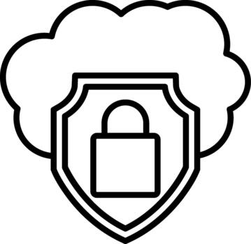 seguridad de datos en la nube vector