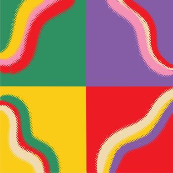 Colorful Patchwork Pattern Background vector