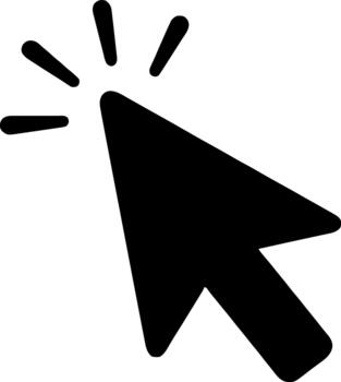 Pointer Cursor Icon silhouette vector