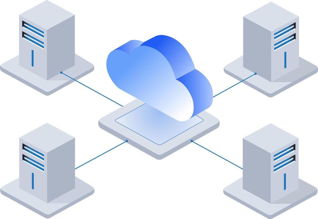 3d Cloud Network Vector Art, Icons, and Graphics for Free Download