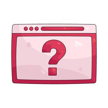 Question Mark In Browser Window vector