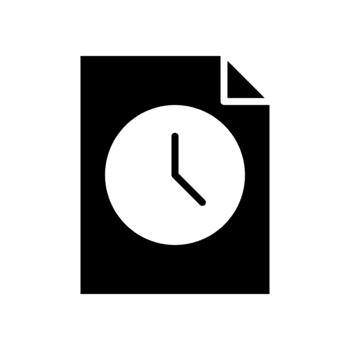 real hora datos sólido icono png