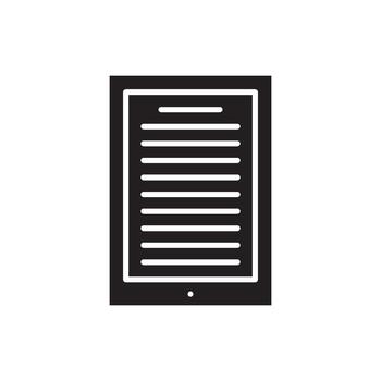 tableta digital documento lector electrónico icono vector