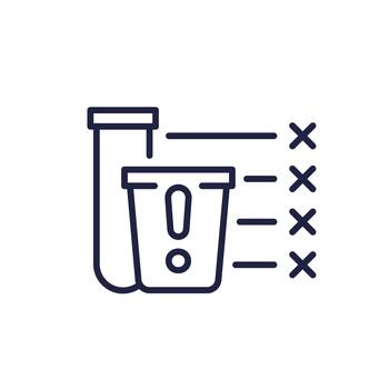 doping test line icon, vector