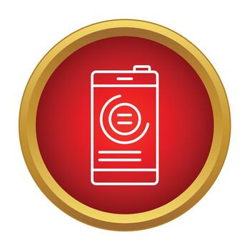 Mobile phone synchronizing data or loading process icon vector