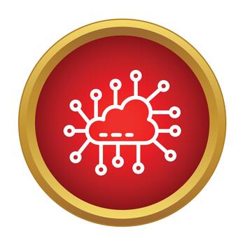 nube informática red digital tecnología datos almacenamiento icono vector