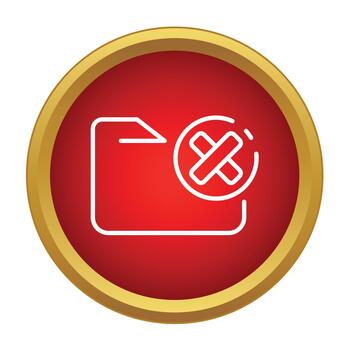 Folder icon deleting data computer interface button vector
