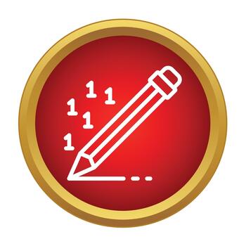 creando digital binario código con lápiz dibujo acción vector