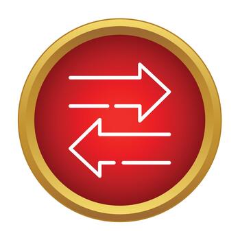 Data transfer arrows changing direction process icon vector