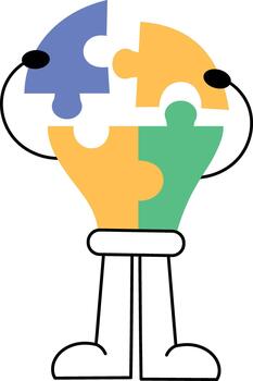 plano estilo icono representando problema resolviendo vector