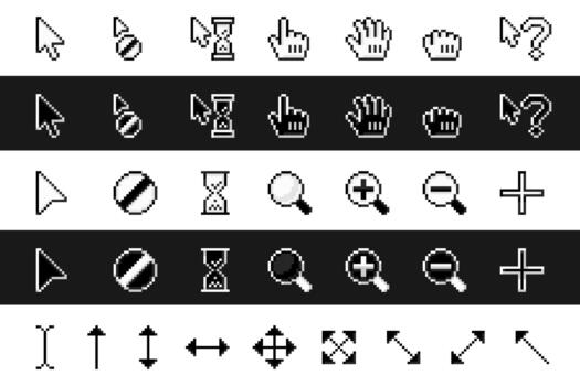 Cursor pointer icons vector