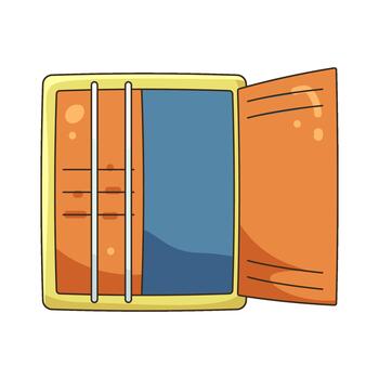 open cargo container vector