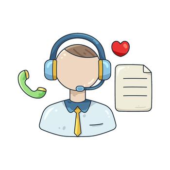 Customer Support Agent vector