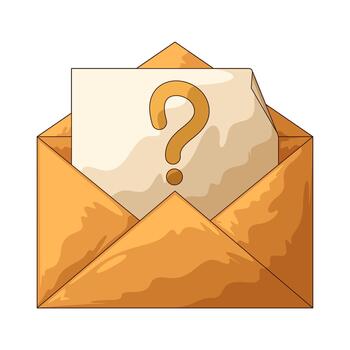 Envelope with Question Mark vector