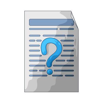 pregunta marca en documento vector