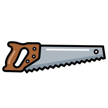 Hand Wood Saw vector