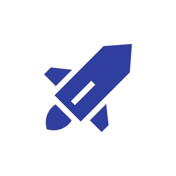 cohete sólido icono para software tablero vector