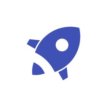 Rocket solid icon for user interface vector