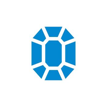 Diamond solid icon for user interface vector