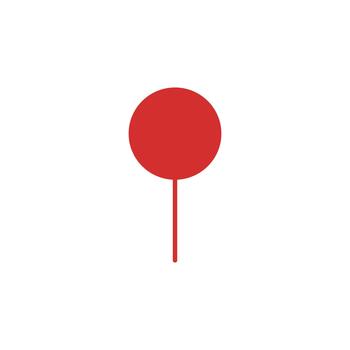 Pin solid icon for interface development vector