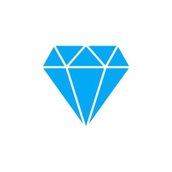 Diamond solid icon for interface development vector