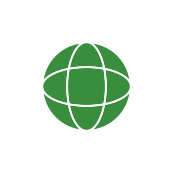 Globe solid icon for interface development vector