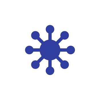 Network solid icon for interface development vector