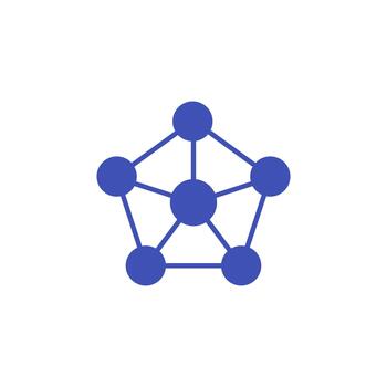 Network solid icon for server connection vector