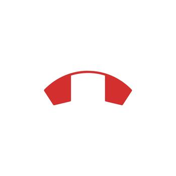 Call End solid icon for interface development vector