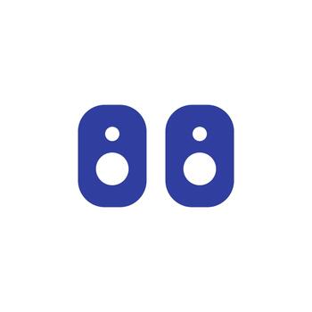 Speaker solid icon for interface development vector