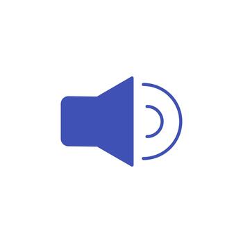 Speaker solid icon for user interface vector