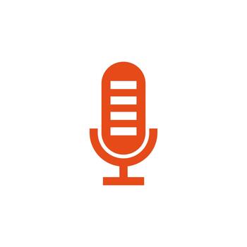 Microphone solid icon for user interface vector