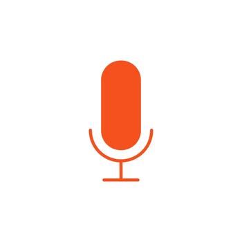 Microphone solid icon for interface development vector