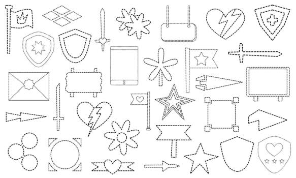 abstract elements collection bundle set vector