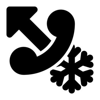 Cold Calling Glyph Solid Icon vector